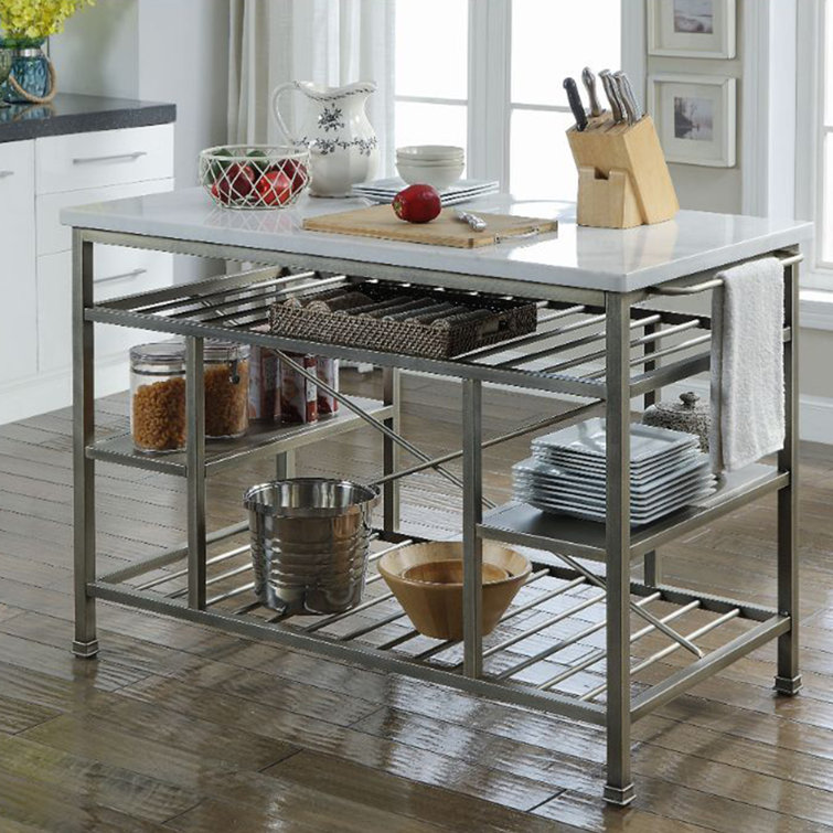 Hodder Marble Top Kitchen Island